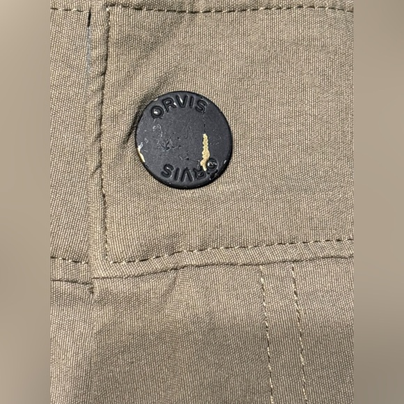 Orvis Shorts Mens Green Cargo Tech Hiking Outdoors Performance Stretch - Picture 6 of 7